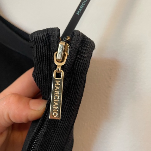 NWT One Shoulder Marciano Bandage Dress with Mesh Inserts 🖤🖤🖤 - Picture 5 of 7